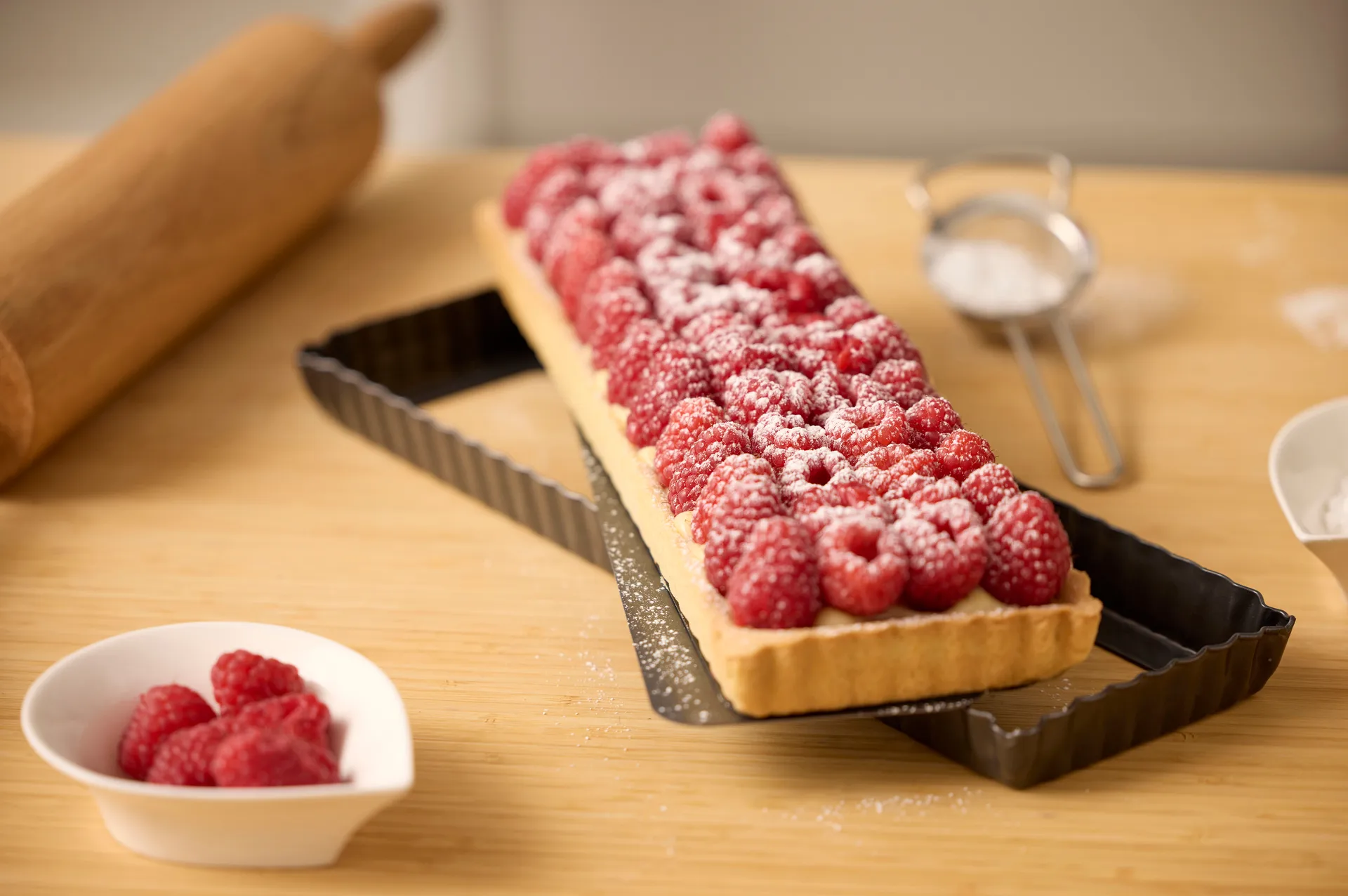 Blomsterbergs tærteform rektangulær 35x11x2,6 cm, Dark grey Blomsterbergs