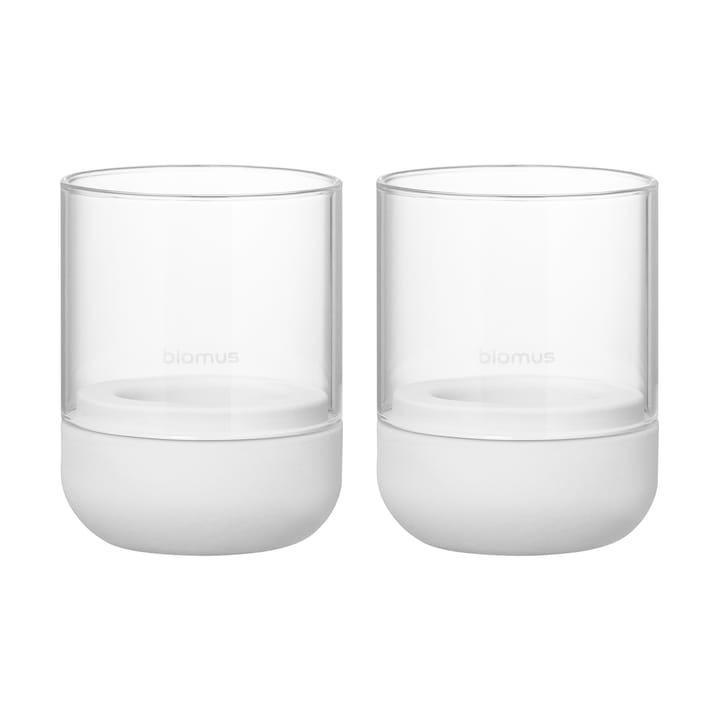 Calma fyrfadsstage Ø7 cm 2-pak - Lily white - Blomus
