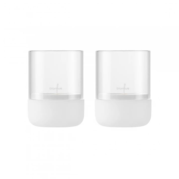 Calma fyrfadsstage Ø7 cm 2-pak, Lily white Blomus