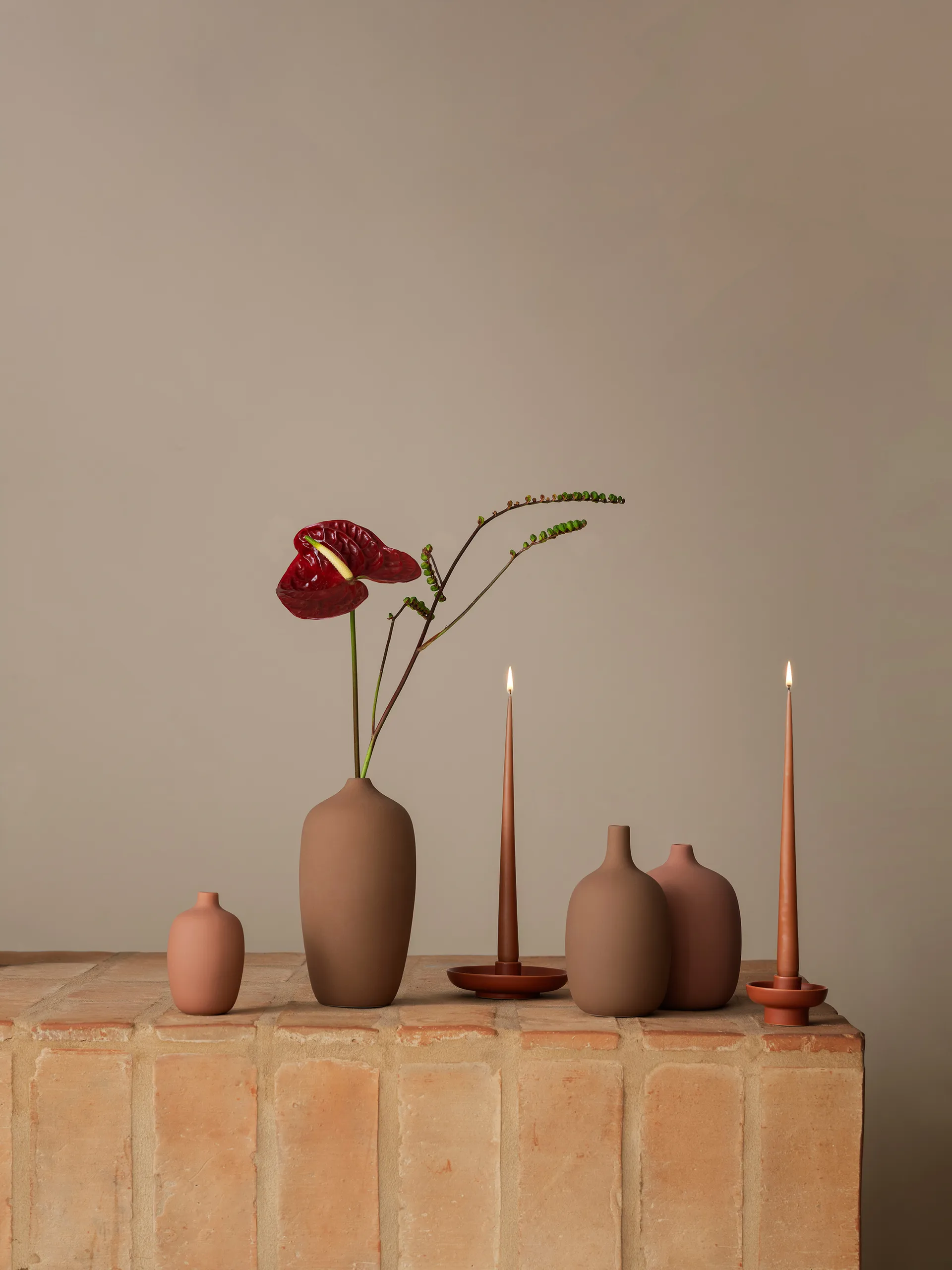 Ceola vase 21 cm, Indian Tan blomus