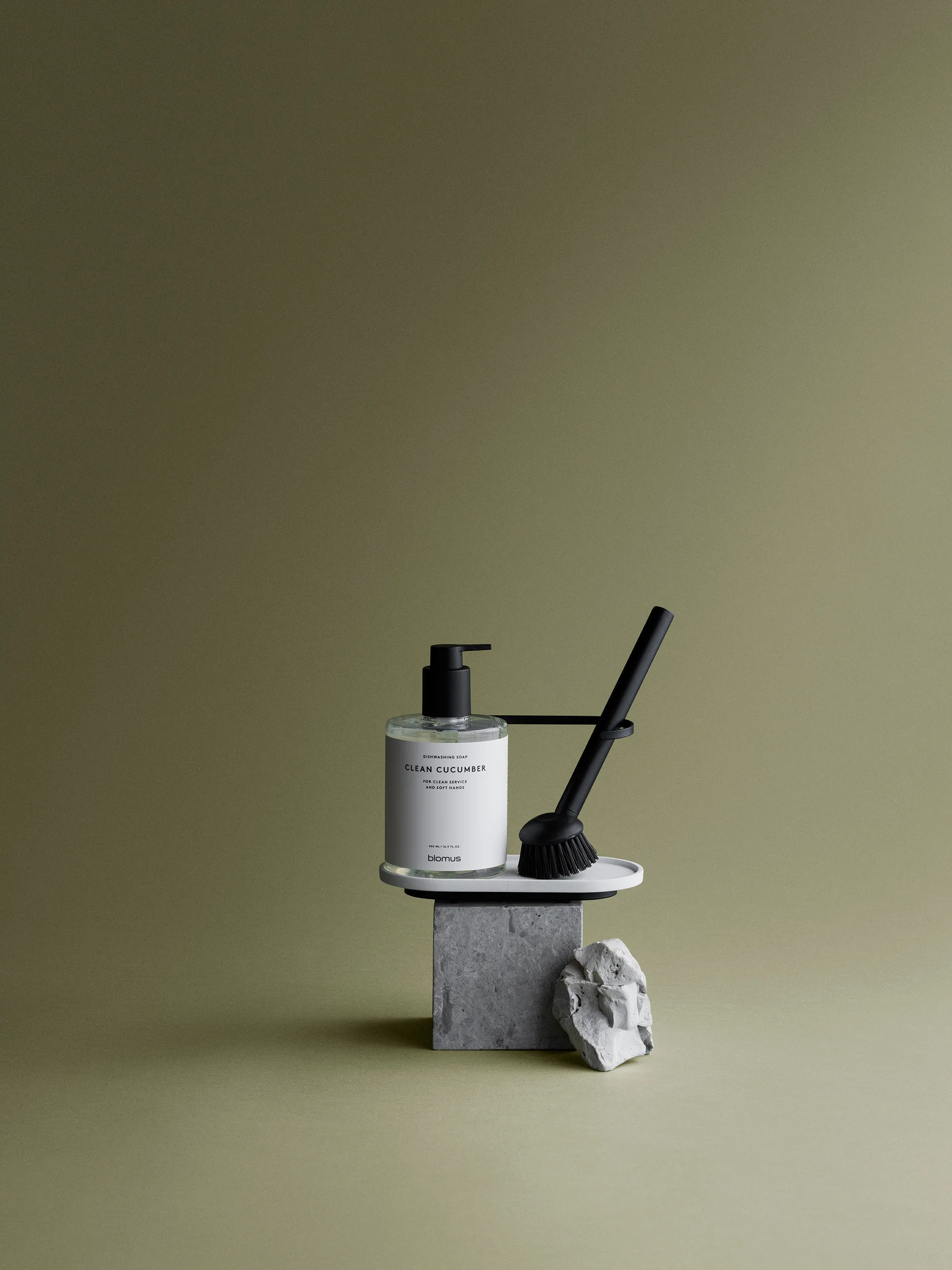 Dhuva opvaskebørste- og sæbeholder, Lily White blomus