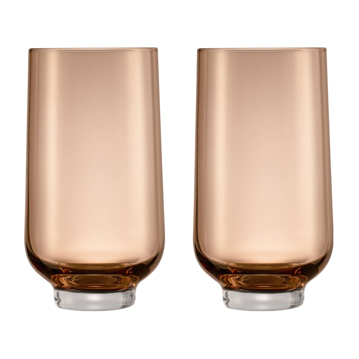 Flow tumblerglas 40 cl 2-pak - Coffee - Blomus