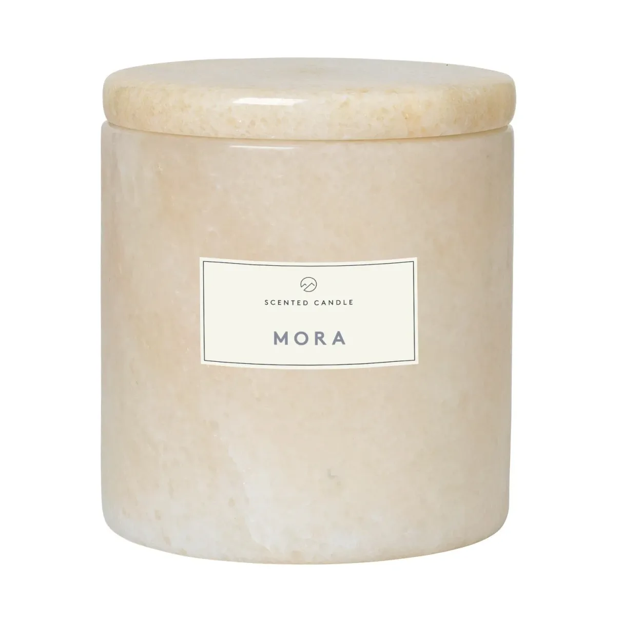 Frable duftlys marmor Ø10 cm, Moonbeam/Mora blomus