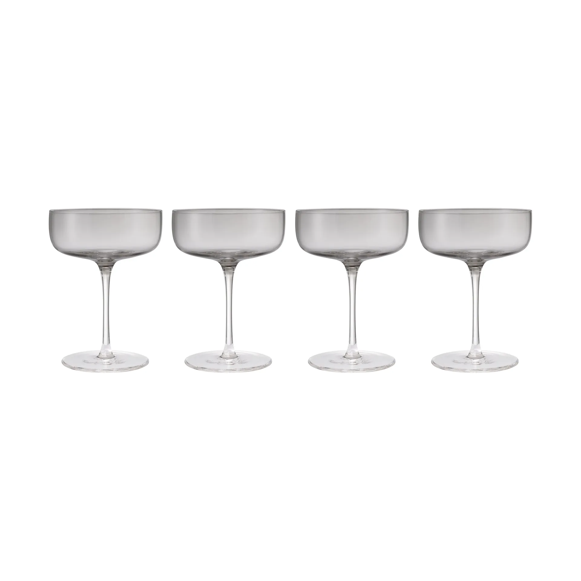 Fuumi champagneglas Coupe 28 cl 4-pak, Smoke-klar blomus