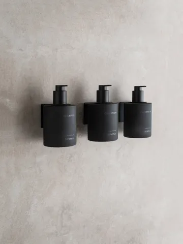 Kirei glasflasker inkl. vægholder 3-pak - Smoke, limmonteret - blomus