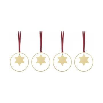 KITAI juleophæng 8,5 cm 4-pak - Stars - blomus