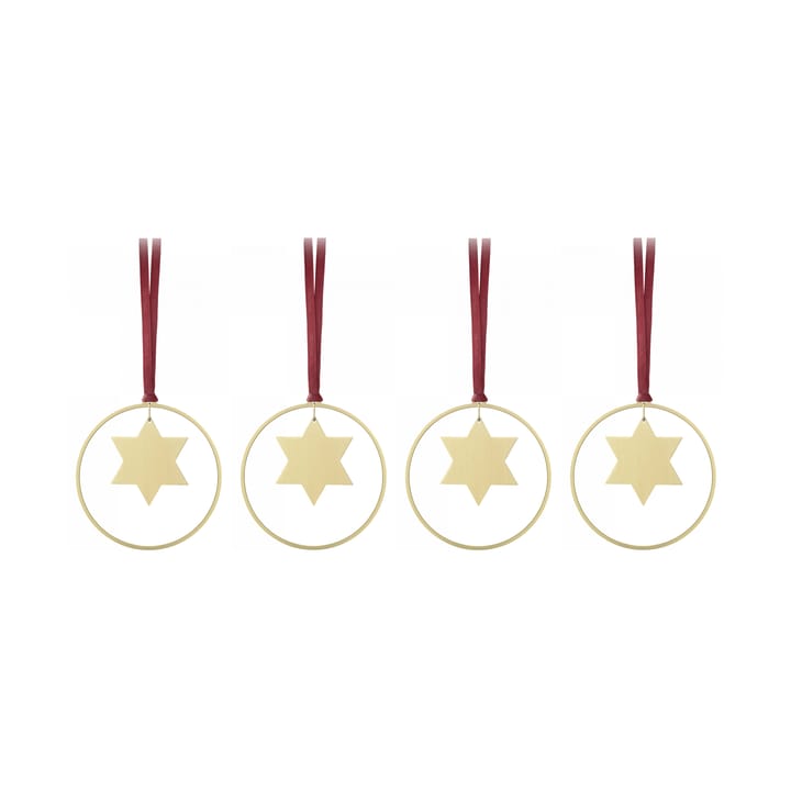 KITAI juleophæng 8,5 cm 4-pak, Stars blomus