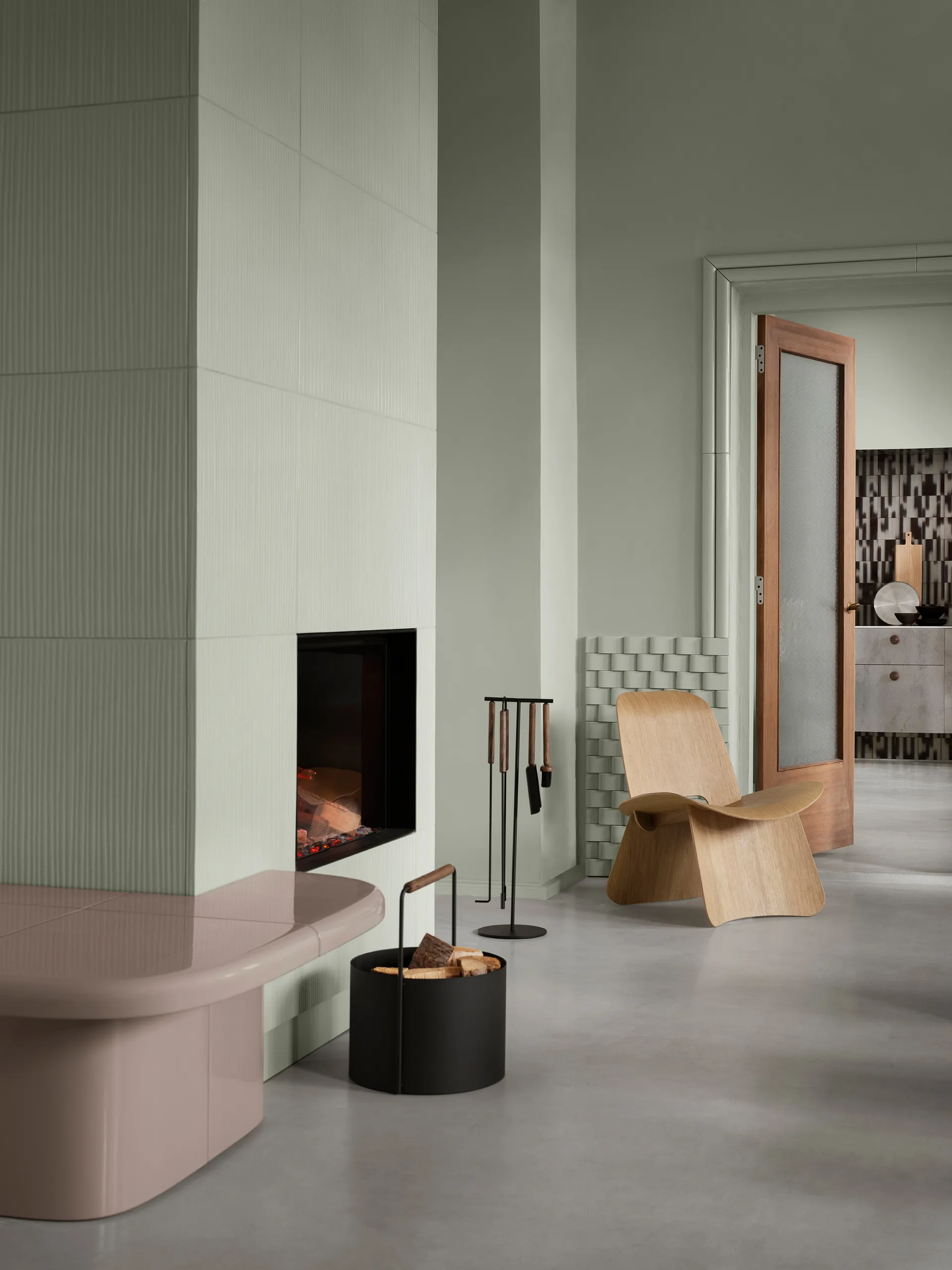 Nagomi stol, Oliebehandlet plywood blomus