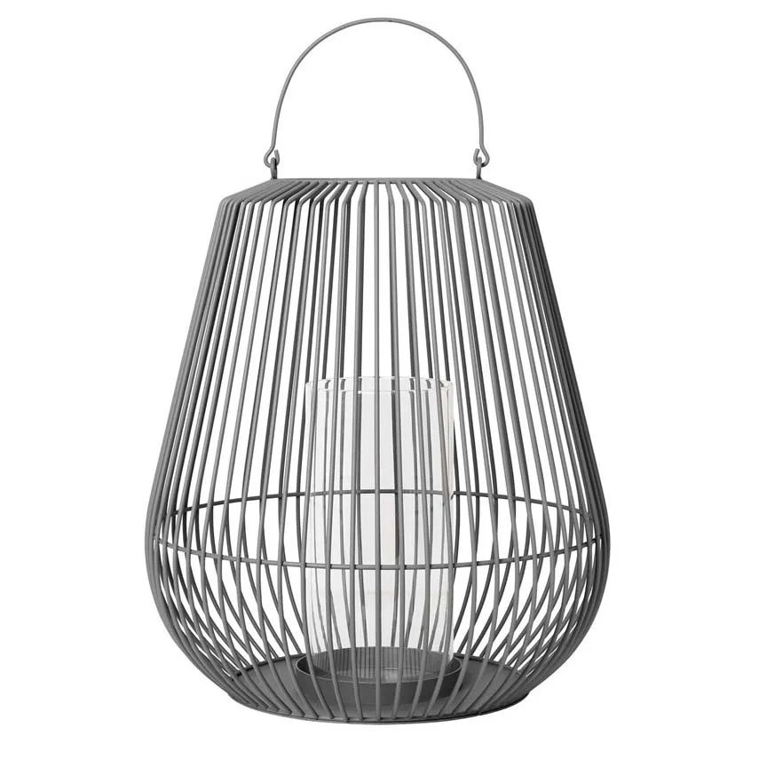 Nidea lanterne M 61,5 cm, Steel gray (mørkegrå) blomus