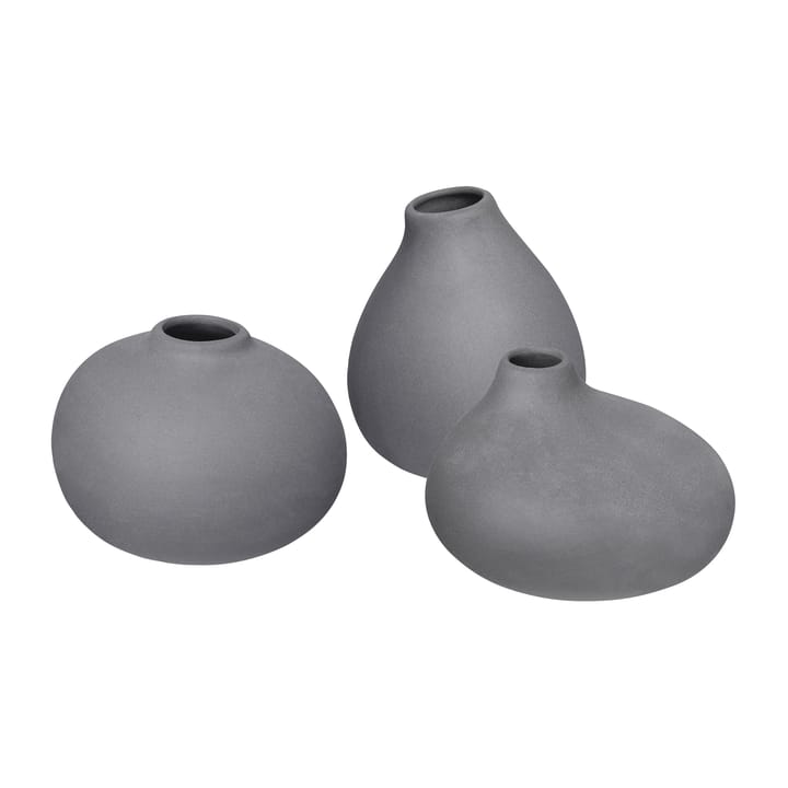 Nona vase 3-pak - Pewter - blomus