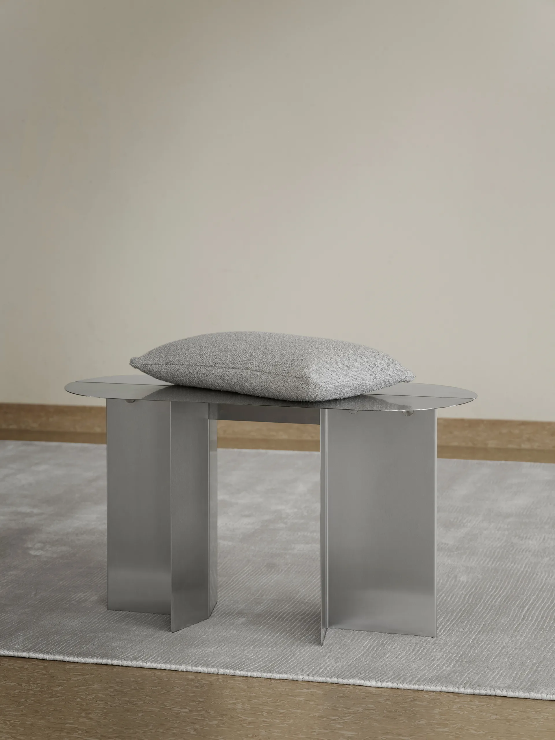 ORU bænk 80x45 cm, Mat rustfrit stål blomus