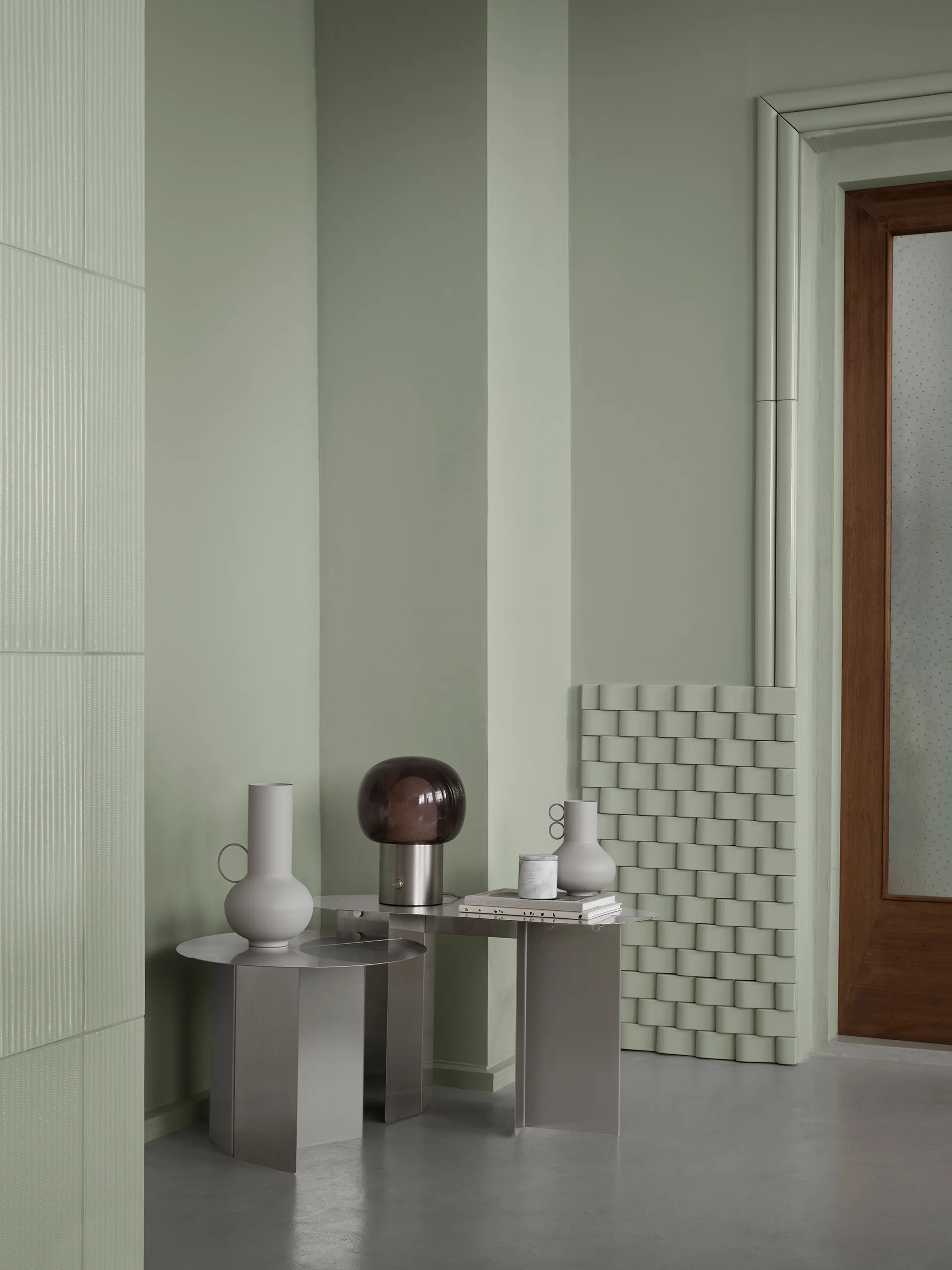 ORU sidebord M Ø50 cm, Mat rustfrit stål blomus