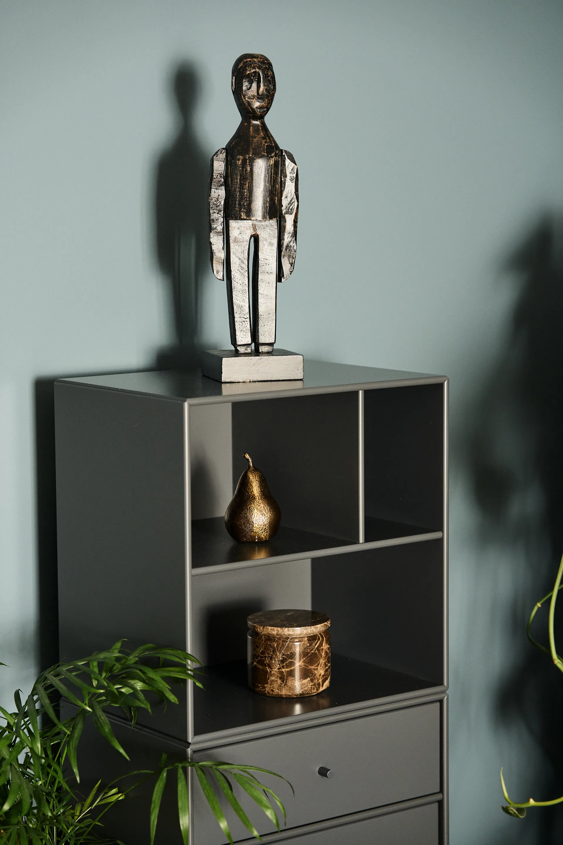 Pesa opbevaringskrukke Ø 9 cm, Brun blomus