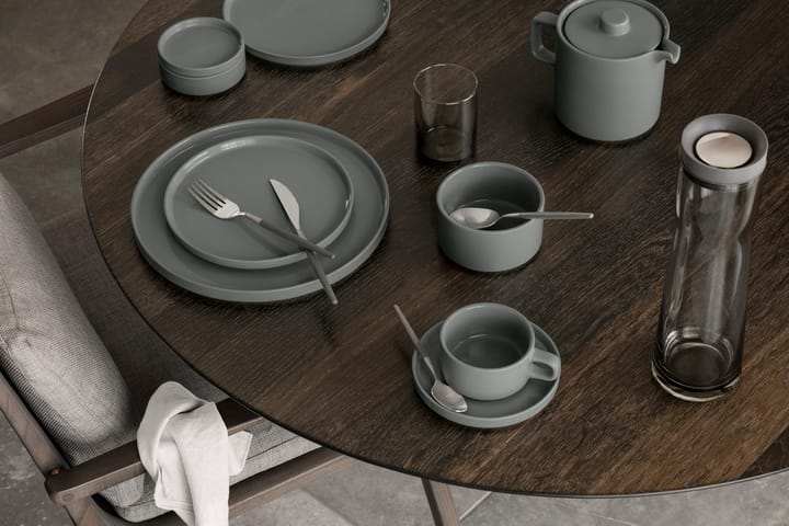 Pilar kop med underkop – 2 stk., Pewter blomus
