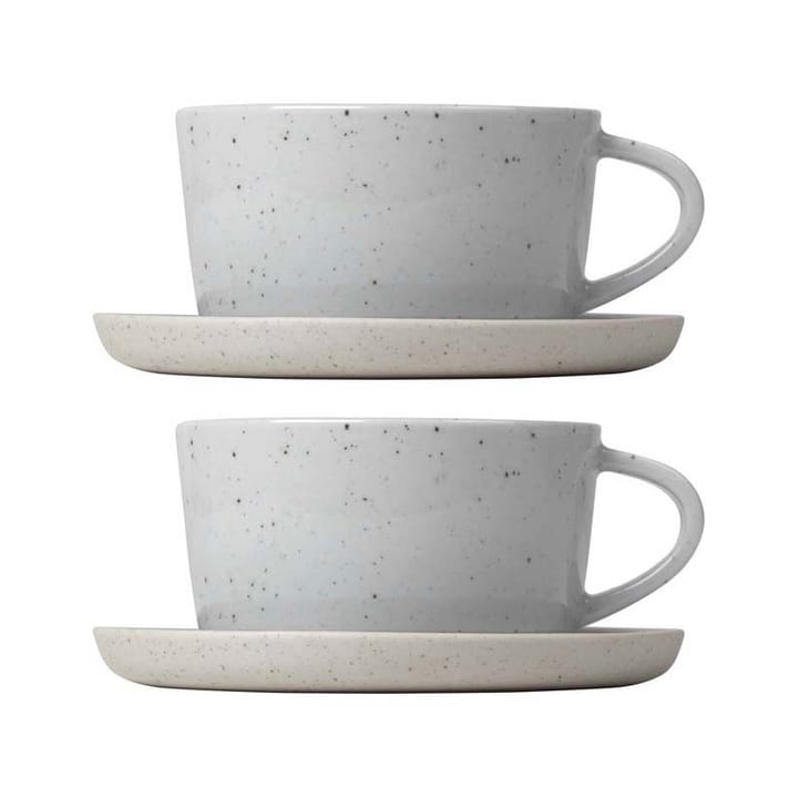 Sablo kaffekop med underkop 2-pak - Cloud - Blomus