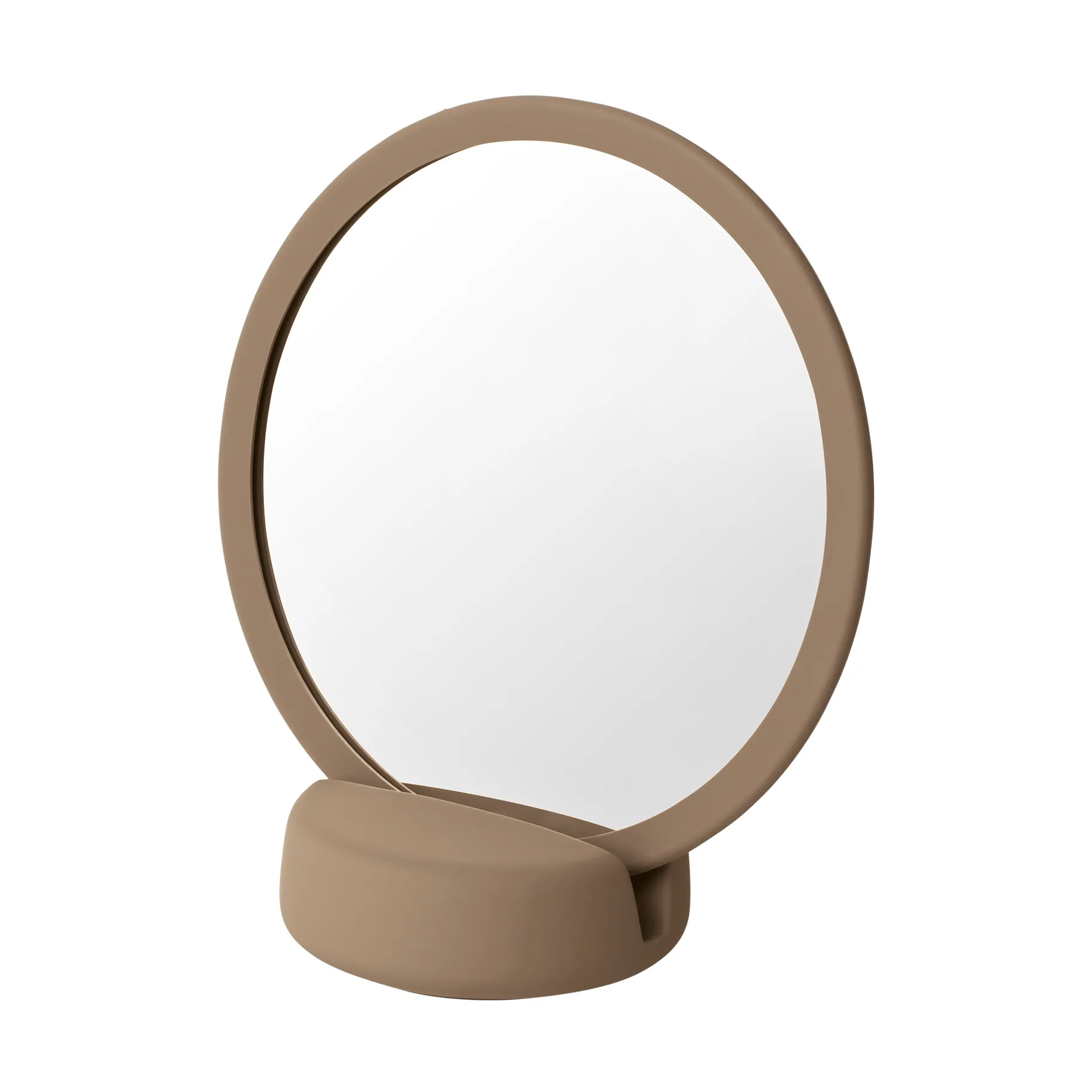 Sono Vanity spejl keramik Ø17 cm, Beige blomus