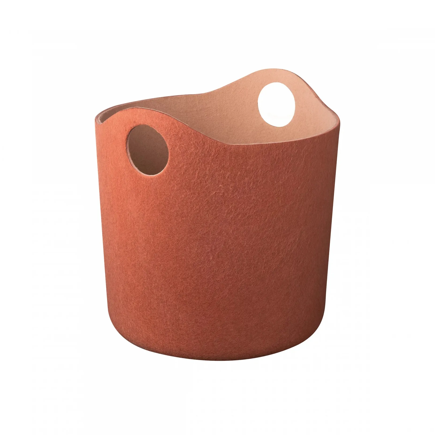 Tiggy opbevaringskurv filt M Ø42,5 cm, Rustic brown/Tan blomus