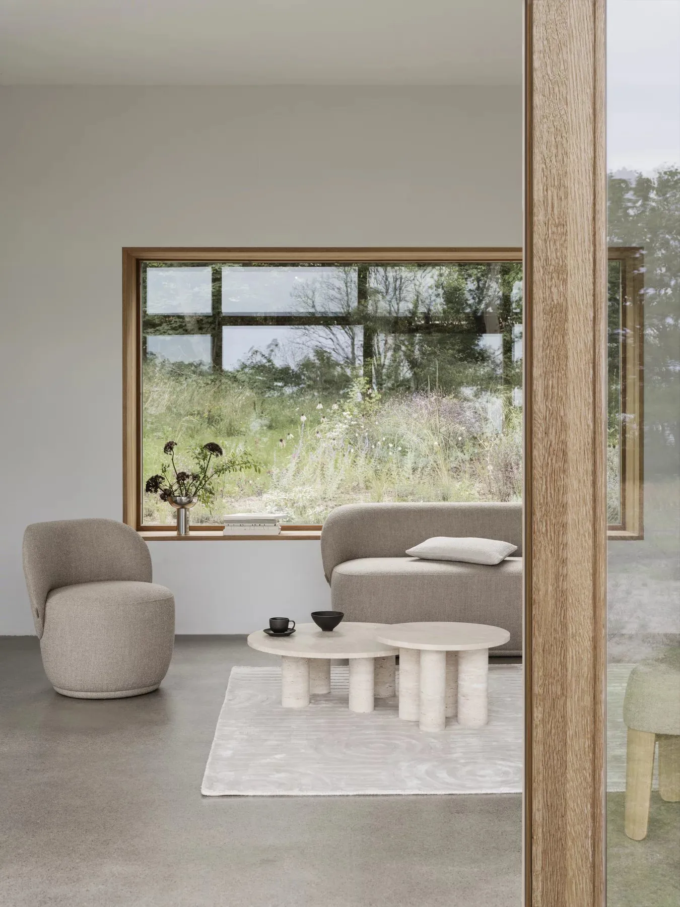 Uzu tæppe M 160x240 cm, Beige blomus