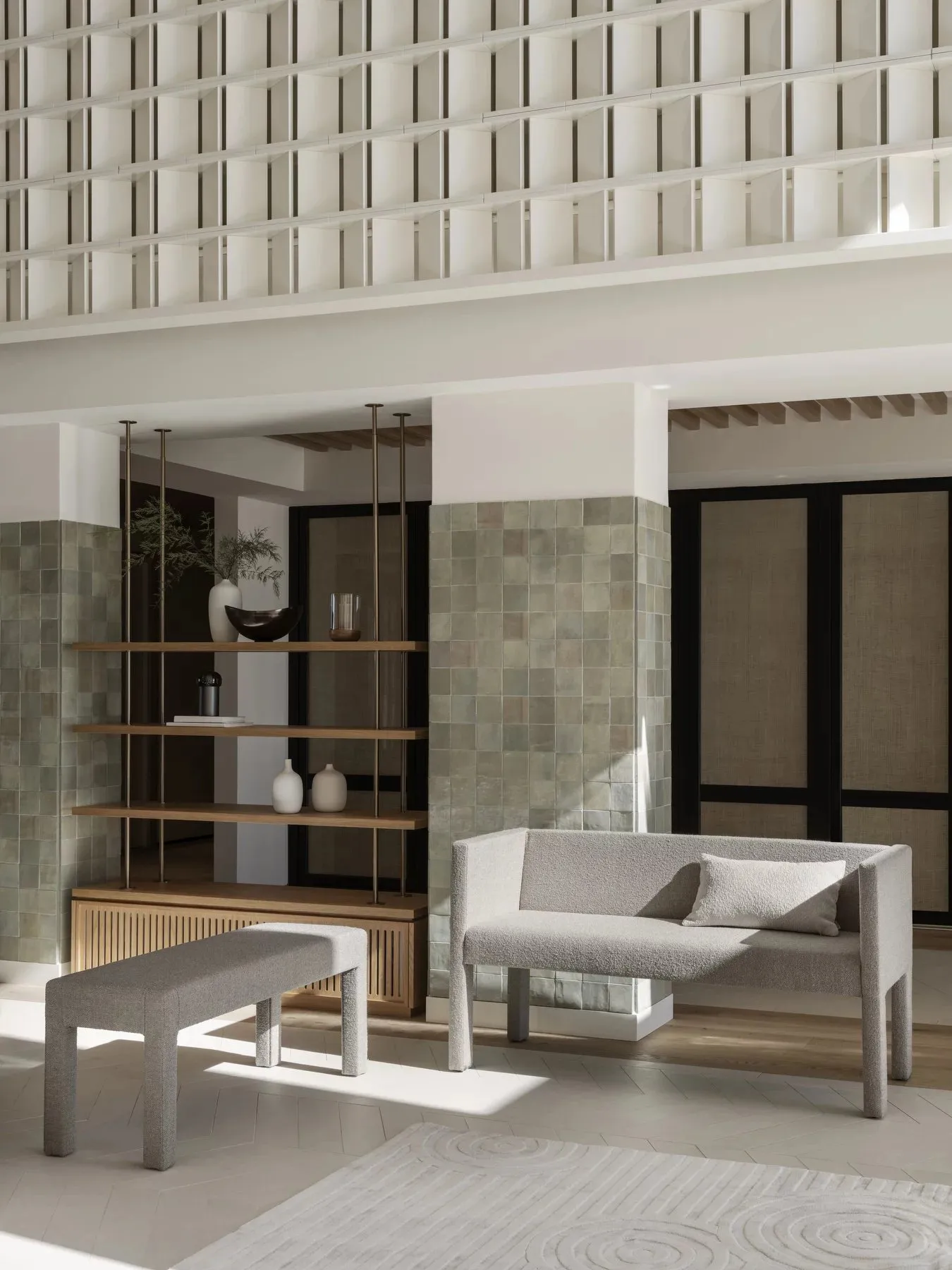 Uzu tæppe M 160x240 cm, Beige blomus