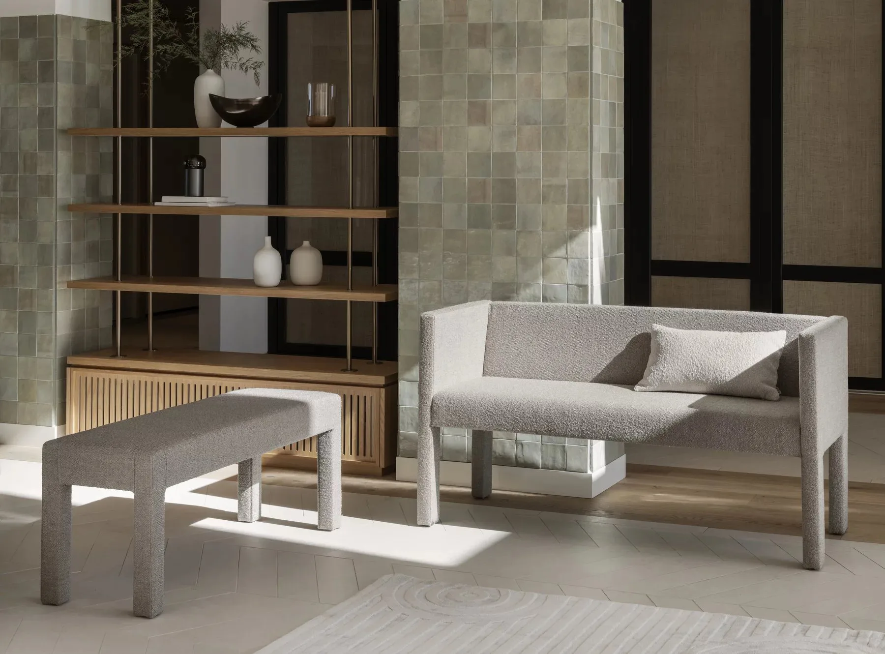 Uzu tæppe M 160x240 cm, Beige blomus