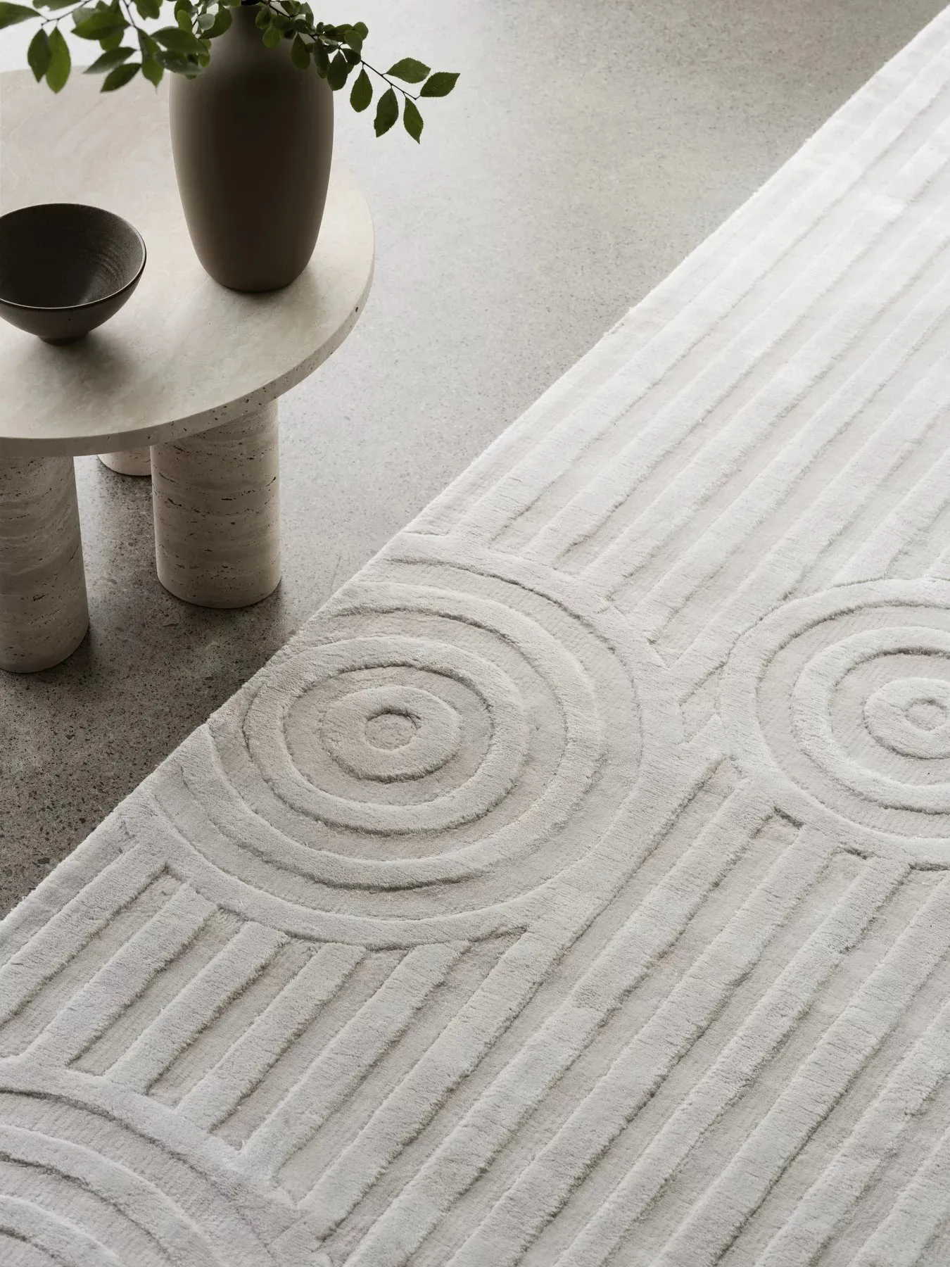 Uzu tæppe S 140x200 cm, Beige blomus