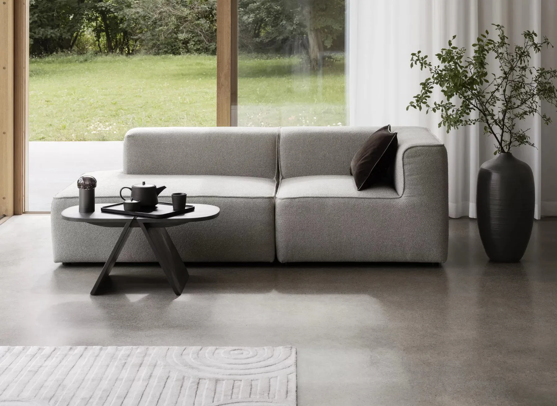 Uzu tæppe S 140x200 cm, Beige blomus