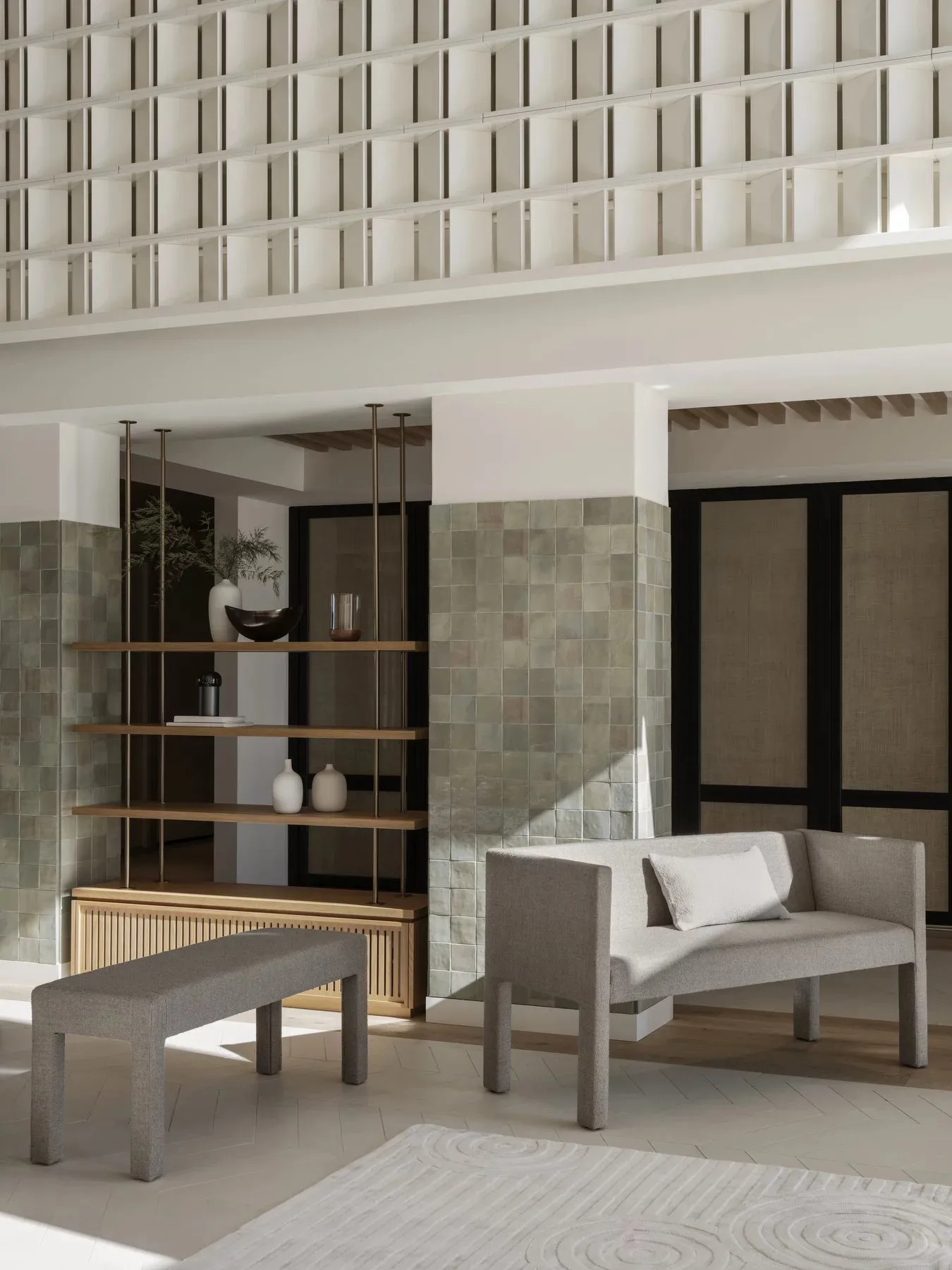 Uzu tæppe S 140x200 cm, Beige blomus