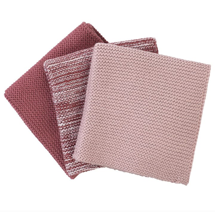 Viskestykke – 3 stk. - Pink - blomus
