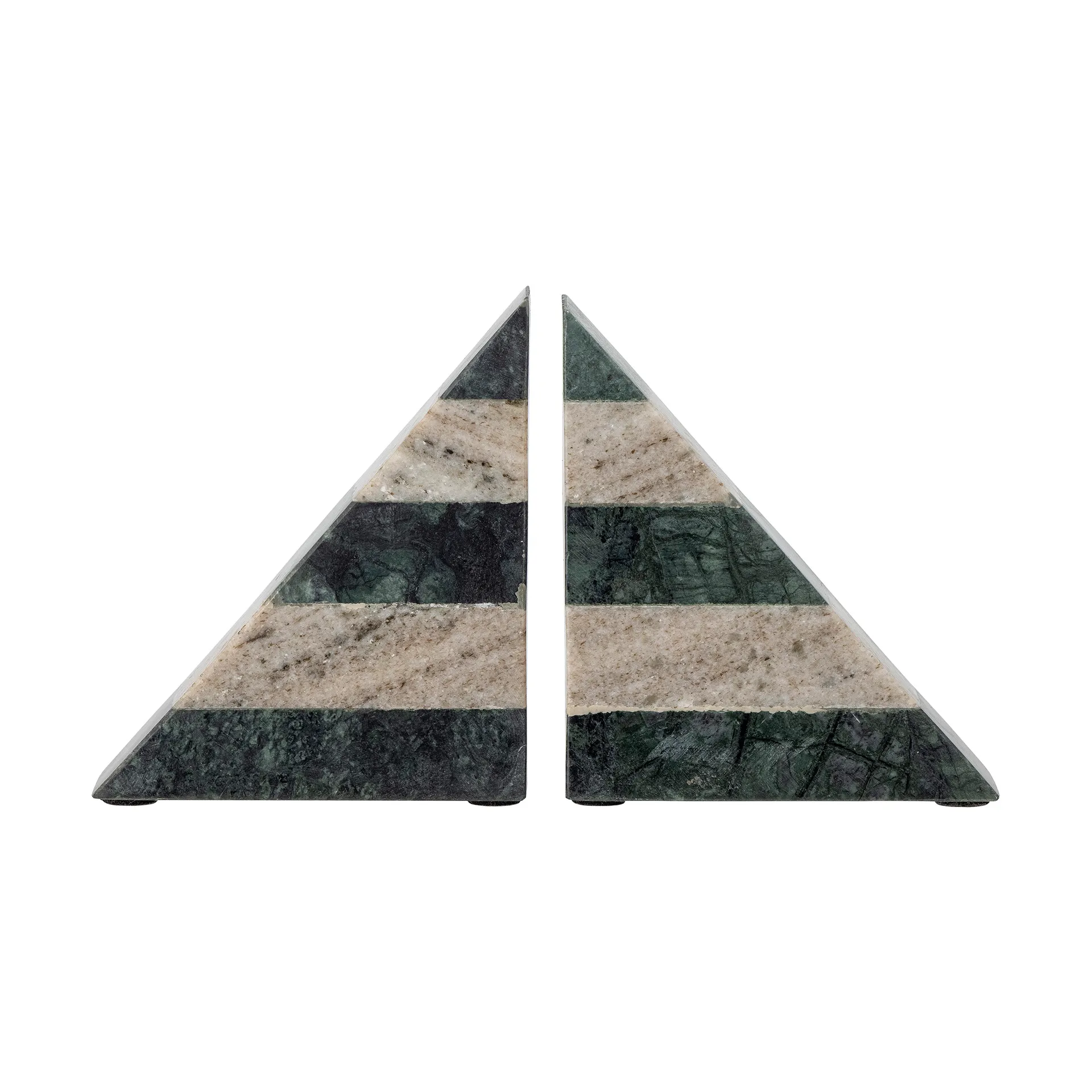 Abir bogstøtte 2-pak, Grøn/Hvid marmor Bloomingville