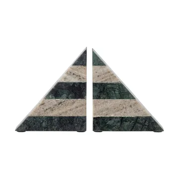 Abir bogstøtte 2-pak - Grøn/Hvid marmor - Bloomingville