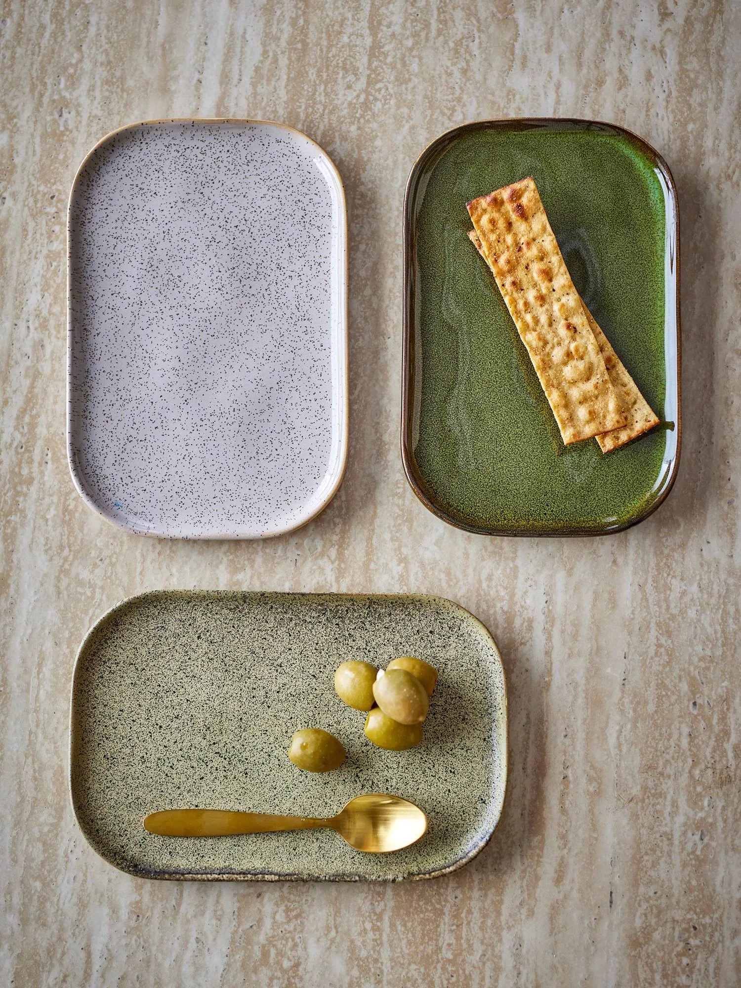 Addison desserttallerken, Green, 3 dele Bloomingville