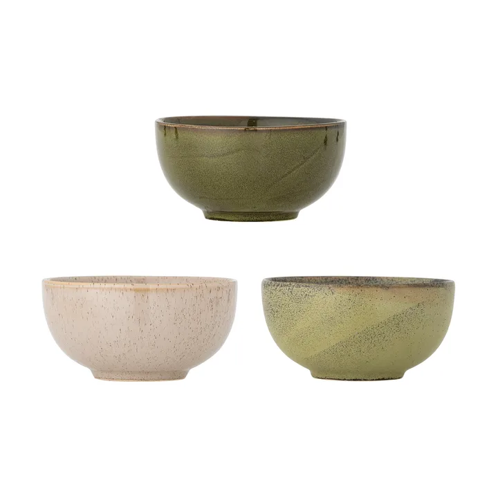 Addison skål Ø16 cm 3 dele - Green - Bloomingville