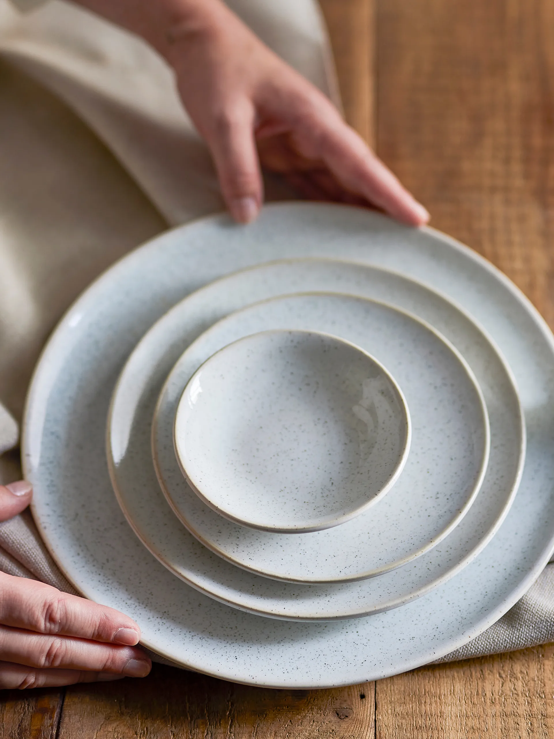 Addison tallerken Ø20 cm, Hvid Bloomingville