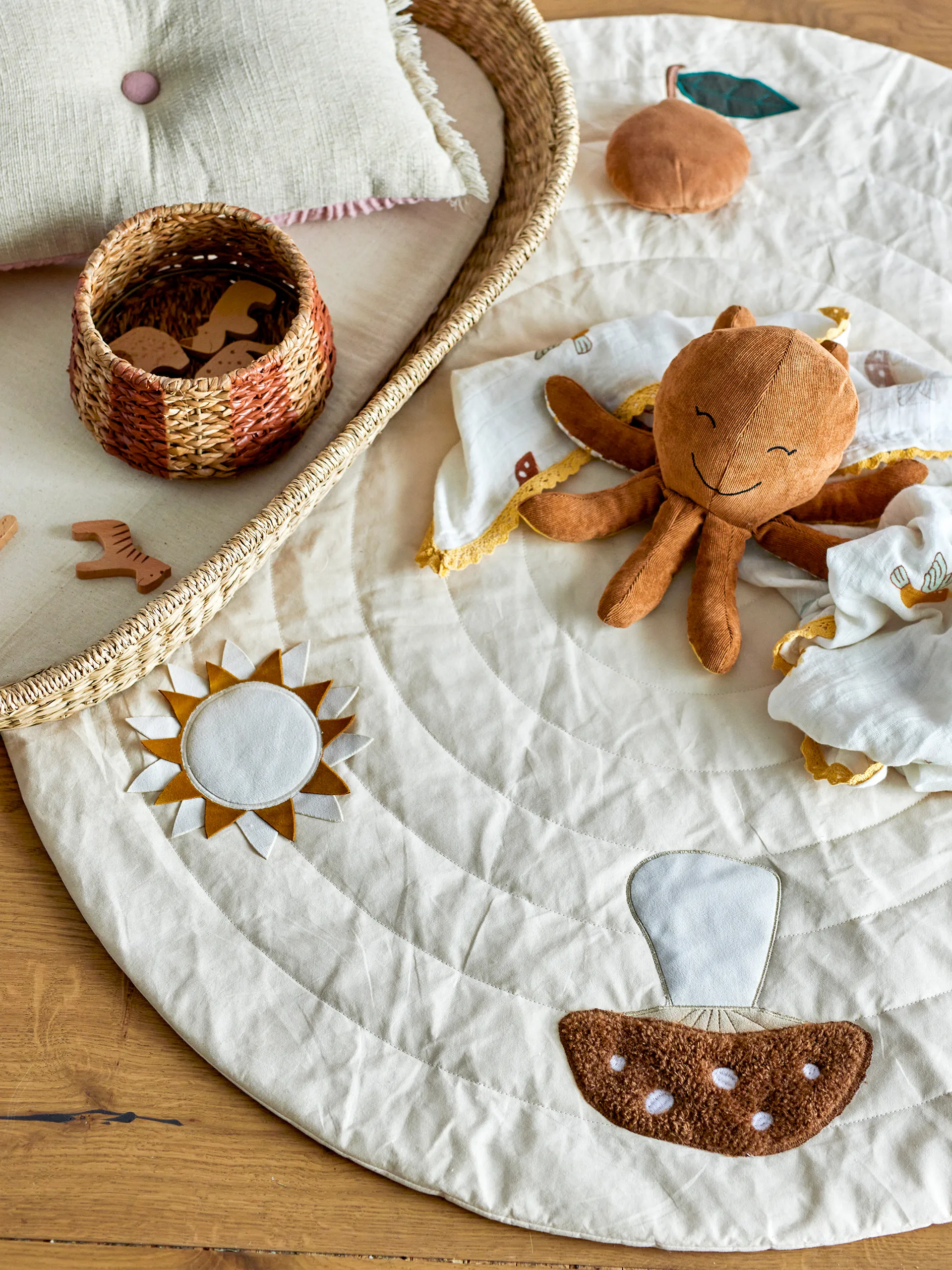 Agnes legetæppe Ø100 cm, Hvid Bloomingville