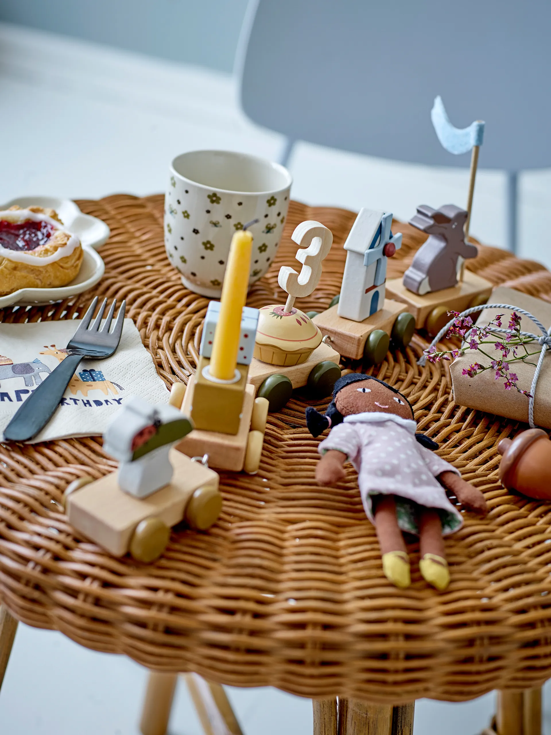 Alfi fødselsdagstog 39 cm, Brun Bloomingville