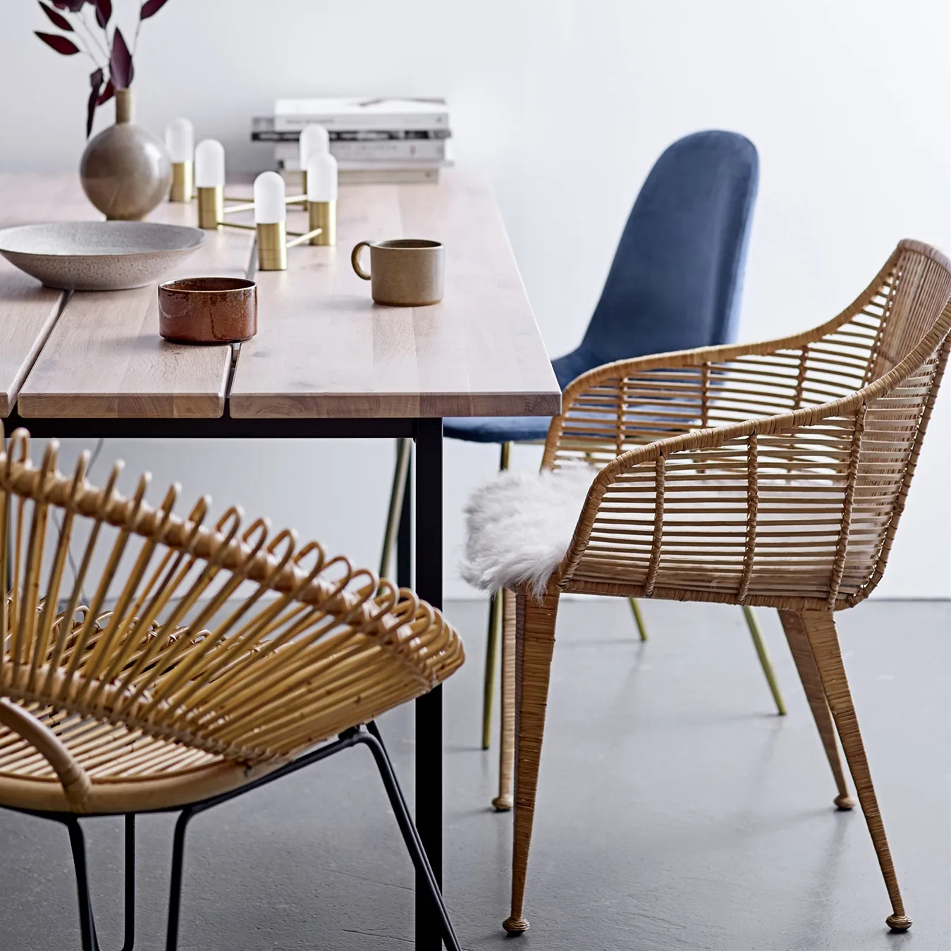 Amira Loungestol rattan, Natur Bloomingville