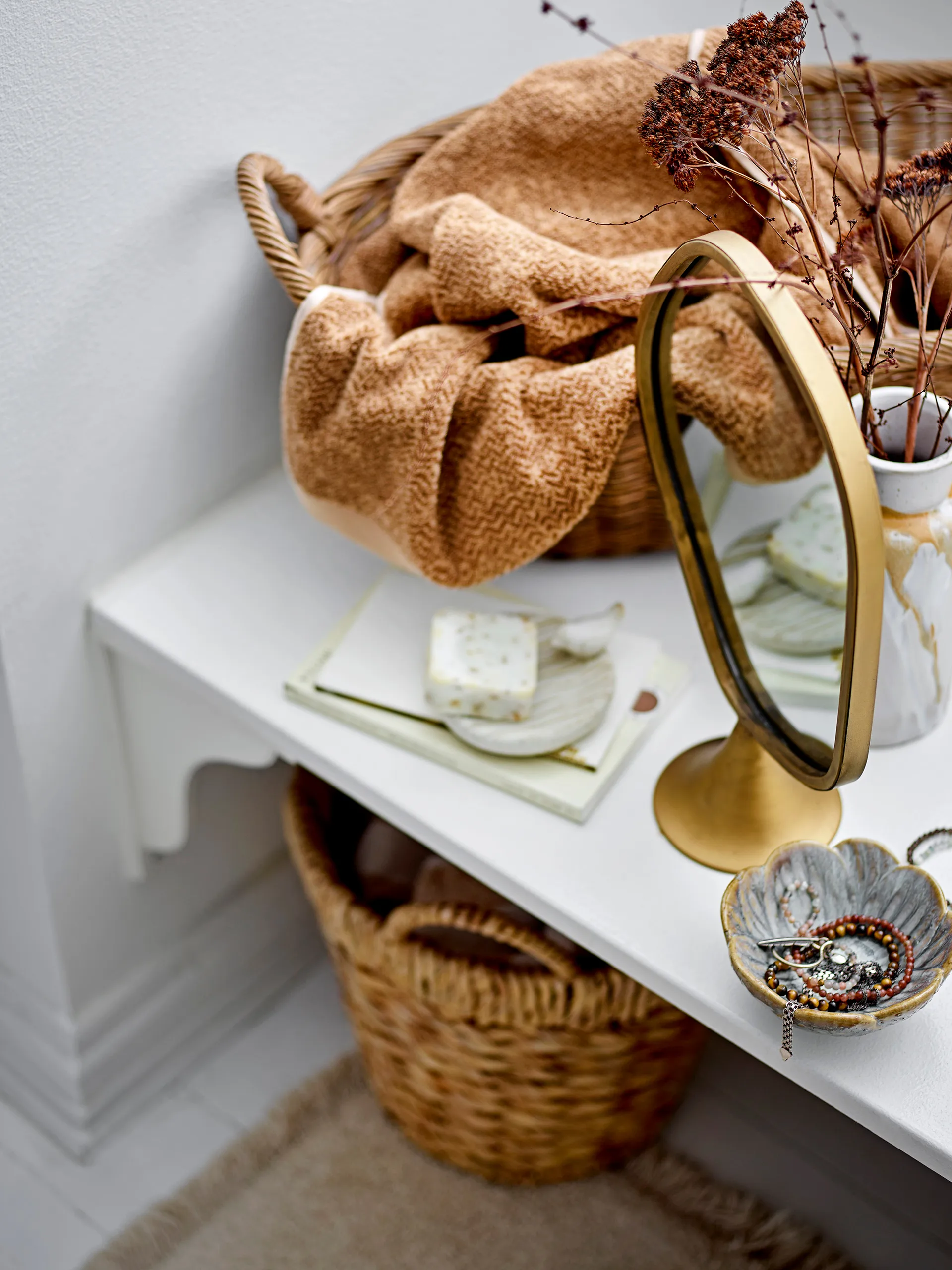 Ania spejl 36,5 cm, Messing Bloomingville