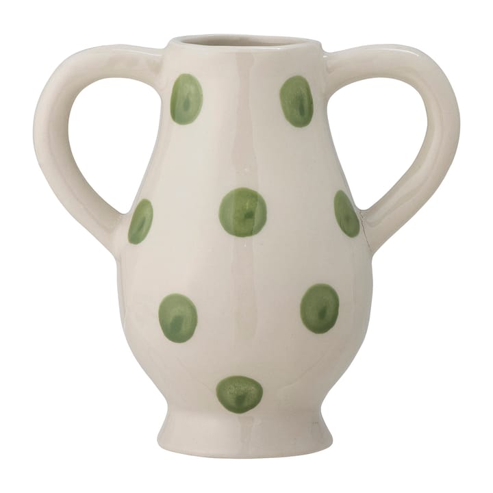 Asrin vase 15 cm, Hvid/Grøn Bloomingville