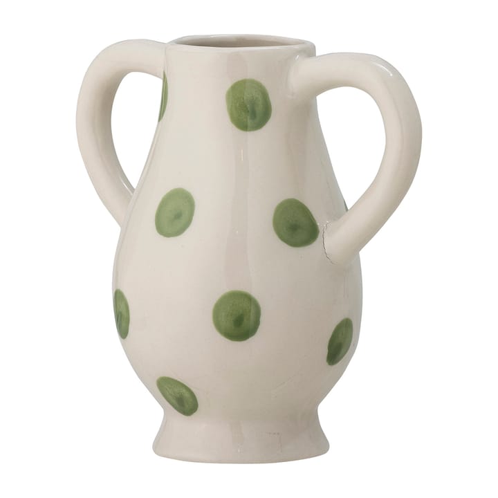 Asrin vase 15 cm, Hvid/Grøn Bloomingville