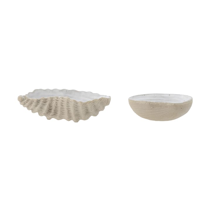 Bakur dekorationsskål skal 2 dele, Beige/Grå Bloomingville