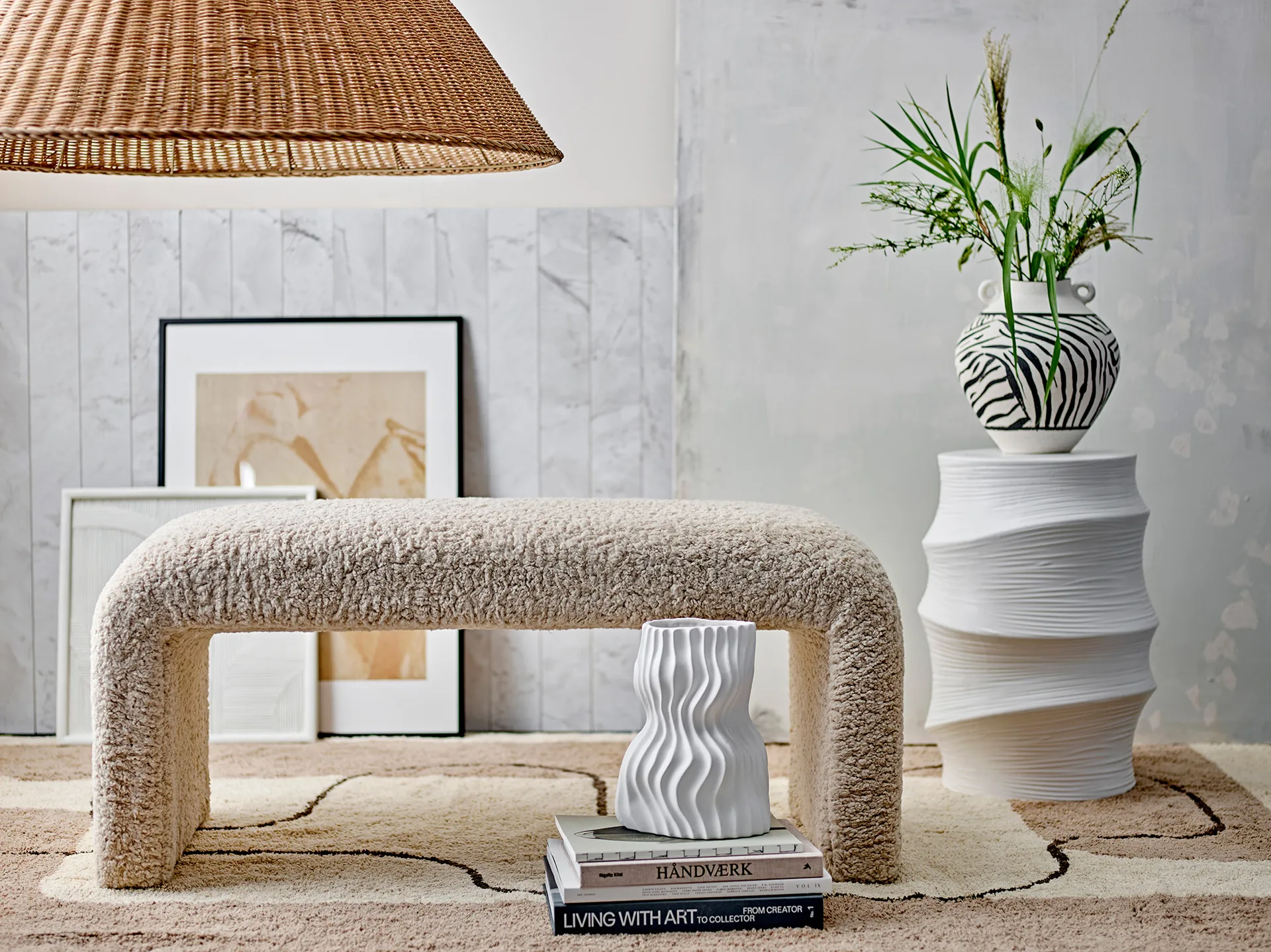 Bet tæppe 150x215 cm, Nature cotton Bloomingville