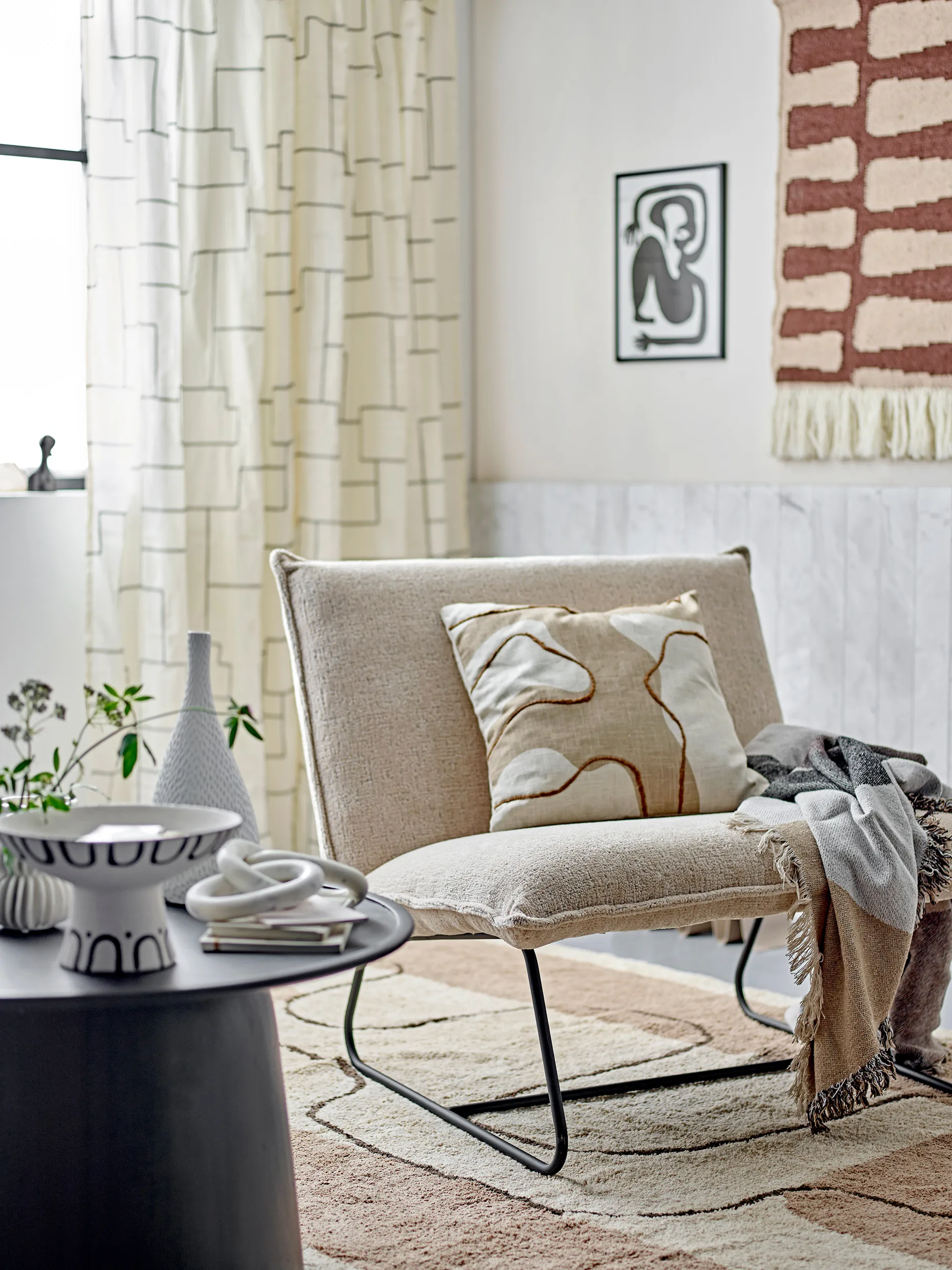 Bet tæppe 150x215 cm, Nature cotton Bloomingville