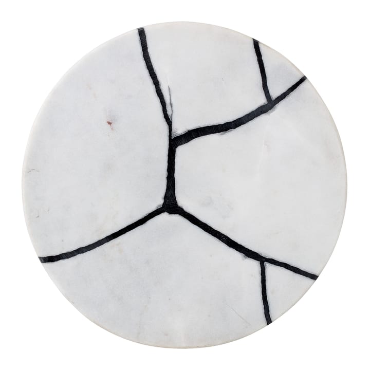 Bloomingville bordskåner marmor Ø20,5 cm - Hvid - Bloomingville