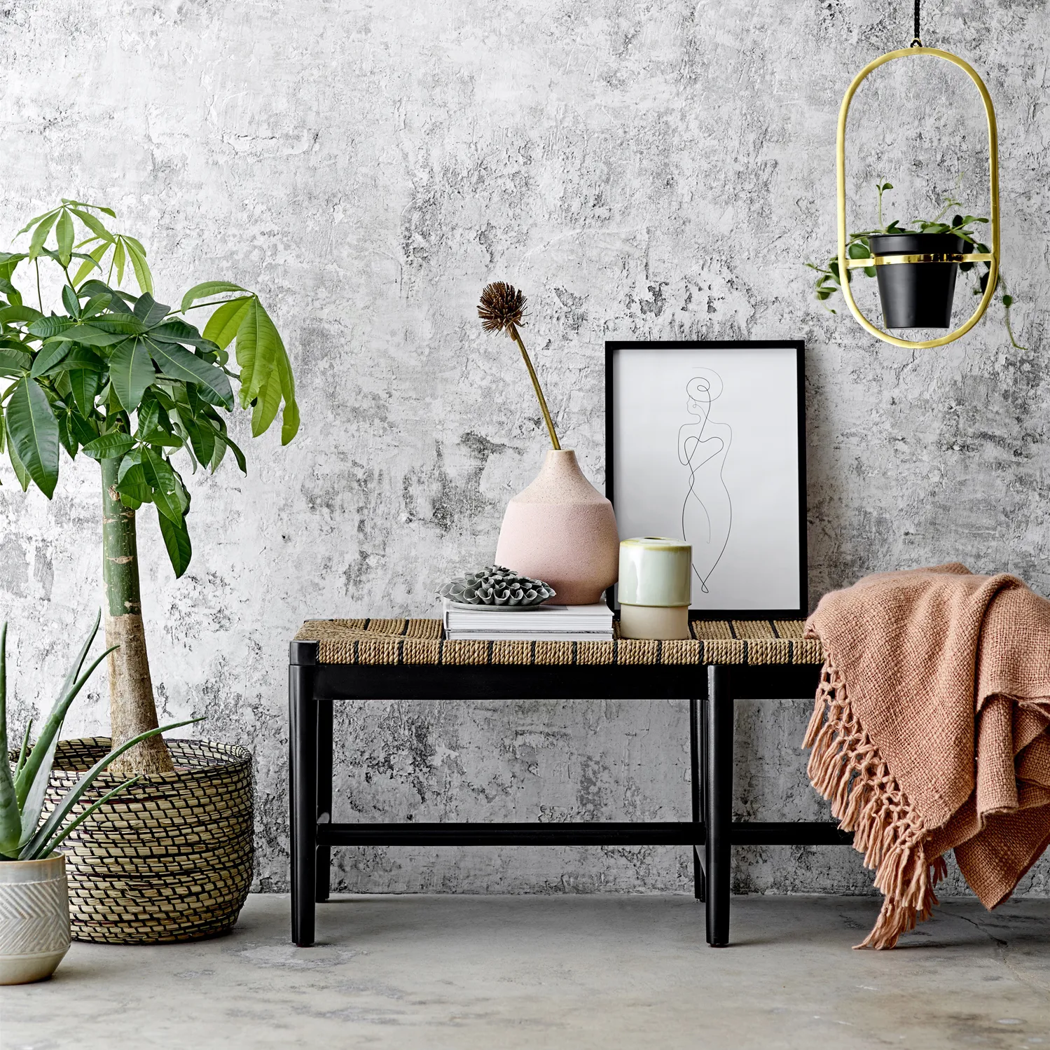 Bloomingville dekorationsblomst, Stone grey Bloomingville