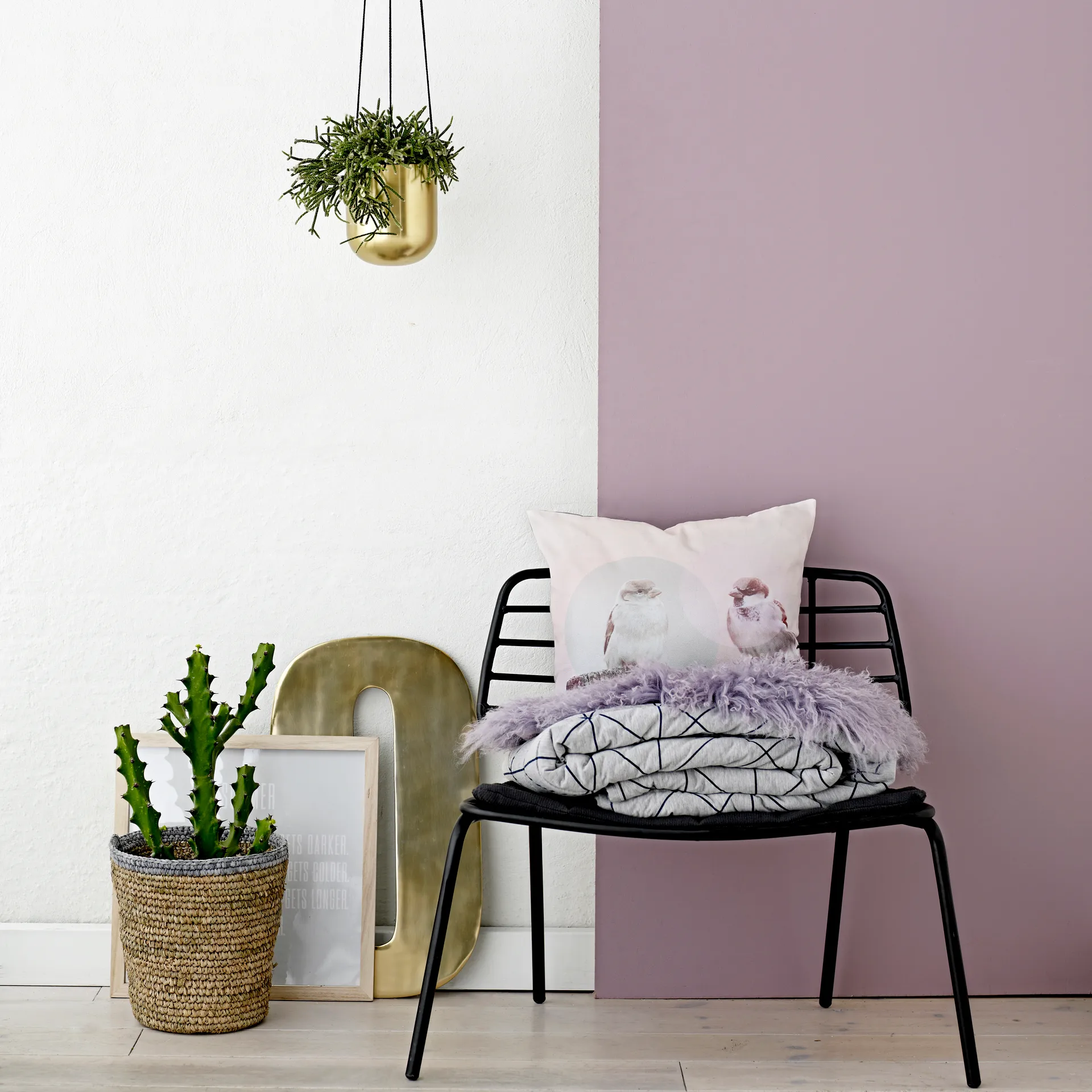 Bloomingville hængende krukke metal Ø13.5 cm, messing Bloomingville