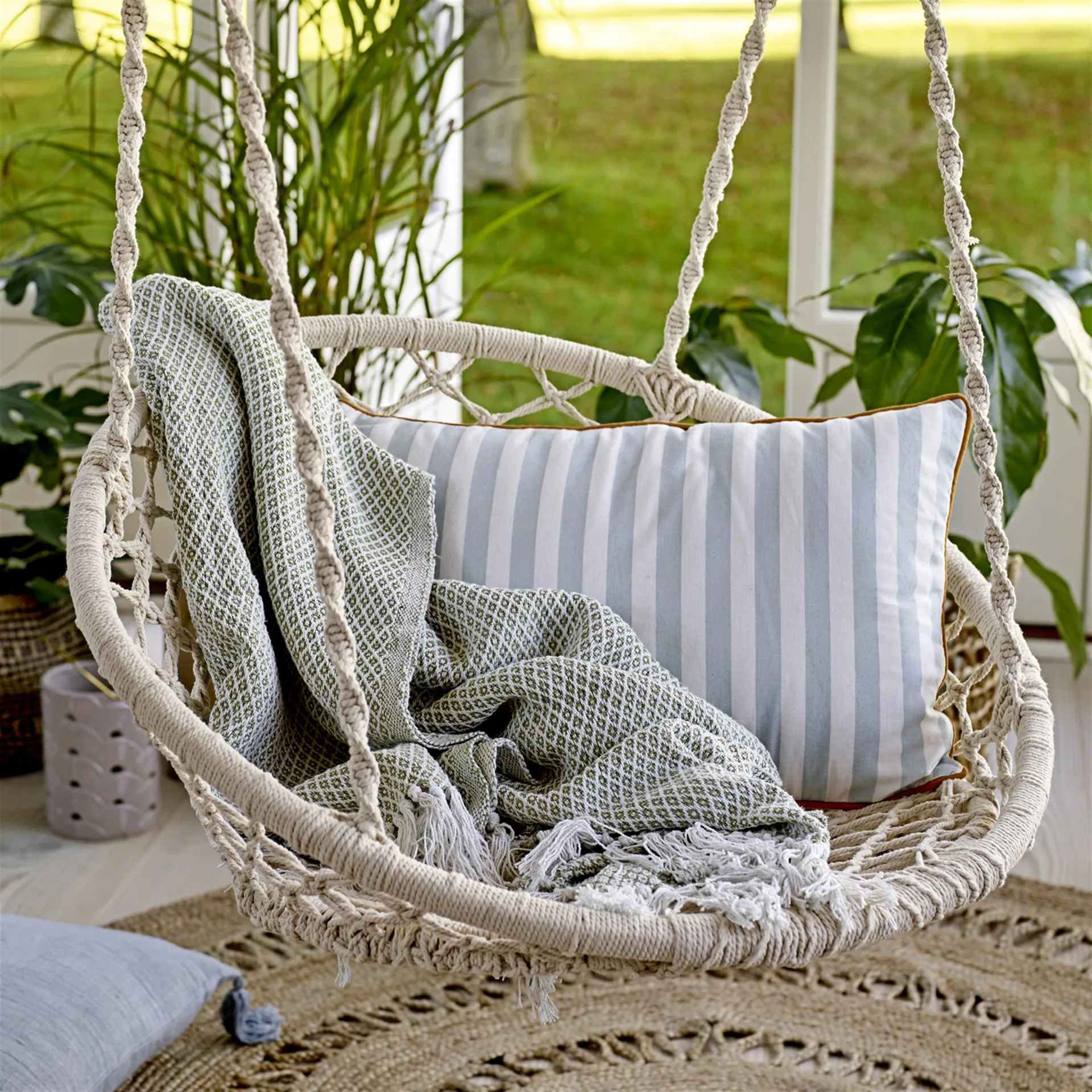 Bloomingville jutetæppe rund Ø182 cm, naturlig Bloomingville