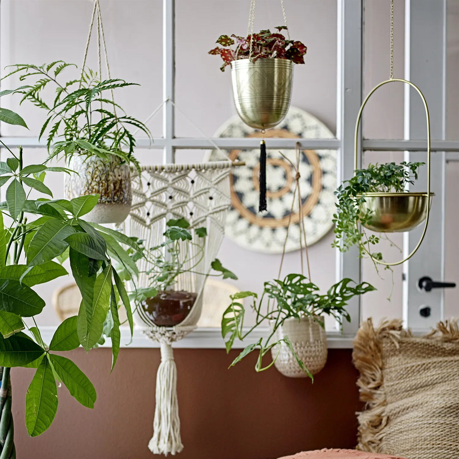 Bloomingville krukke metal hængende, Guld Bloomingville