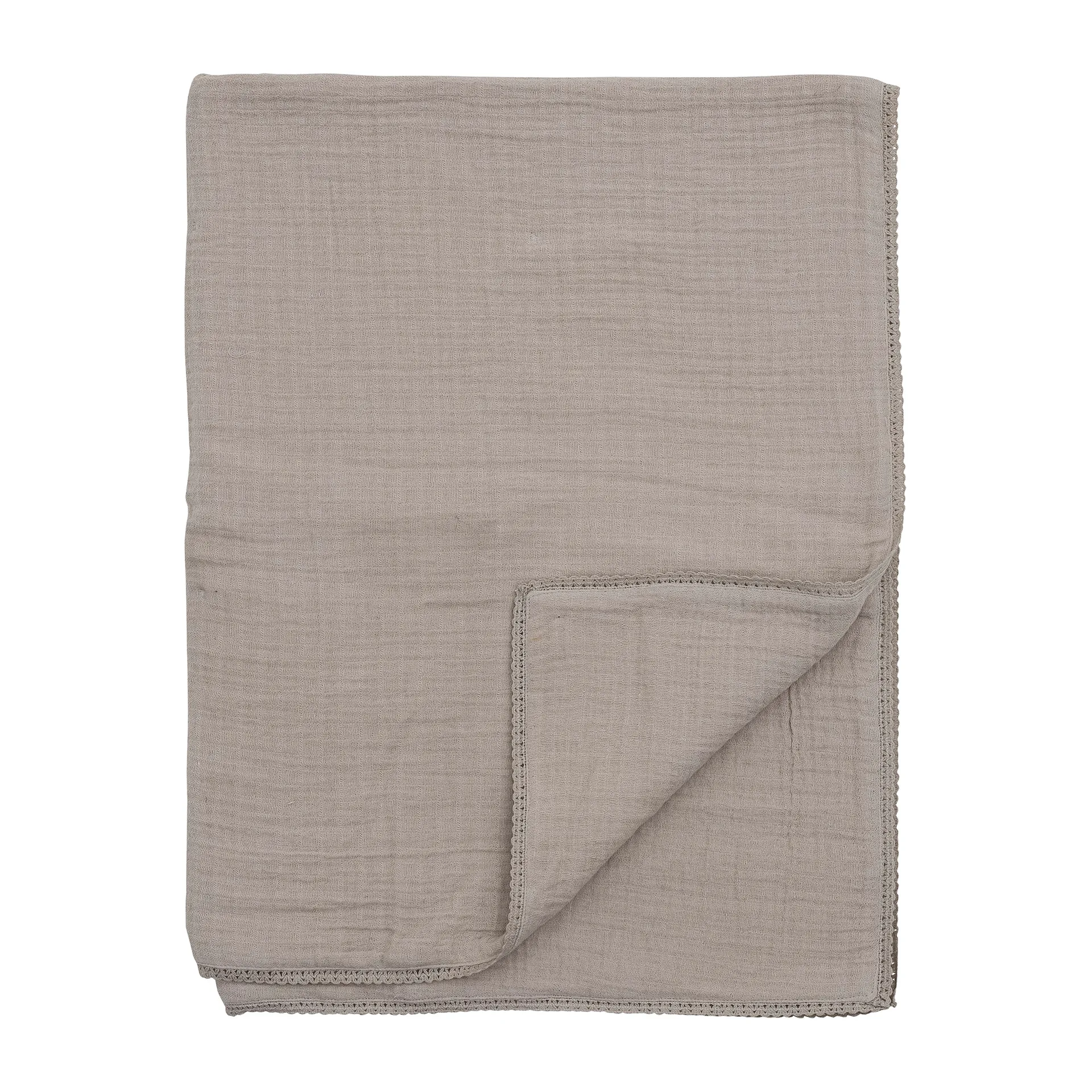 Bloomingville Muslin tæppe 80x100 cm, Natur Bloomingville