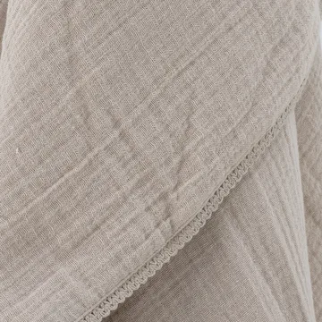 Bloomingville Muslin tæppe 80x100 cm - Natur - Bloomingville