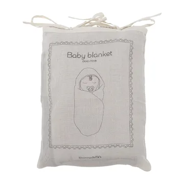 Bloomingville Muslin tæppe 80x100 cm - Natur - Bloomingville
